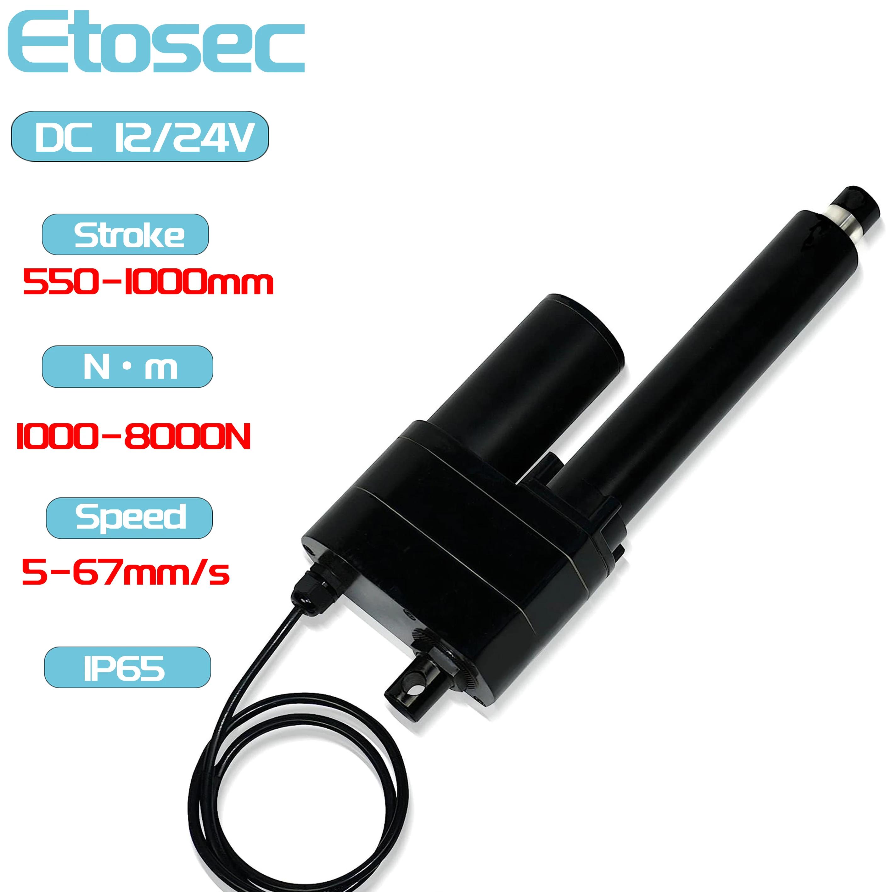 Etosec  ߿,  ̺  ,  , 55 mm/s ӵ, 12V, 24V, 8000N, IP65, 550mm, 600mm, 800mm, 1000mm Ʈũ